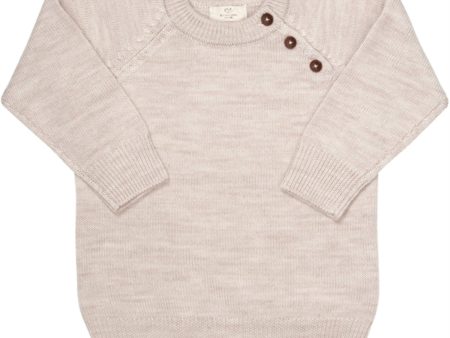 Copenhagen Colors Pale Cream Melange Merino Classic Pullover on Sale