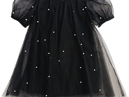 Dolly by Le Petit Tom Pearl Tulle Puff Aline Klänning Black Online