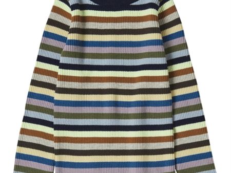 FUB Multi Stripe Striped Rib Blus For Discount