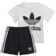 adidas Shorts Tee set Black White For Discount