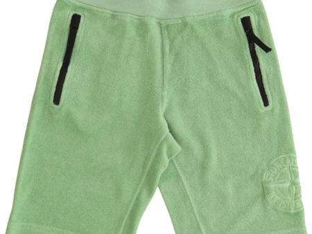 Stone Island Junior Fleece Shorts Light Green Cheap