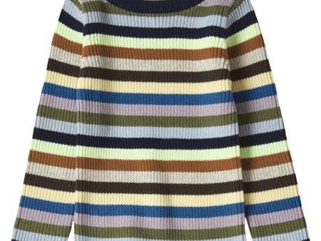 FUB Multi Stripe Bebis Striped Rib Blus Hot on Sale