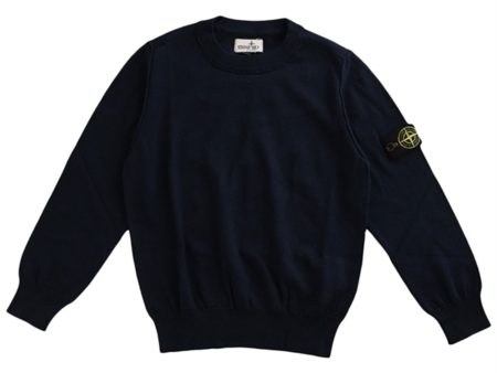 Stone Island Junior Stickat Tröja Navy Blue Sale