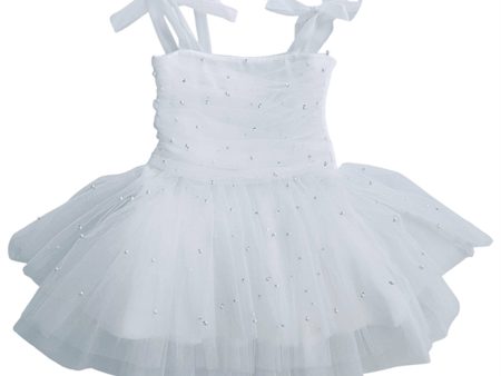 Dolly by Le Petit Tom Pearl Tulle Ballerinaskor Klänning White Online Sale