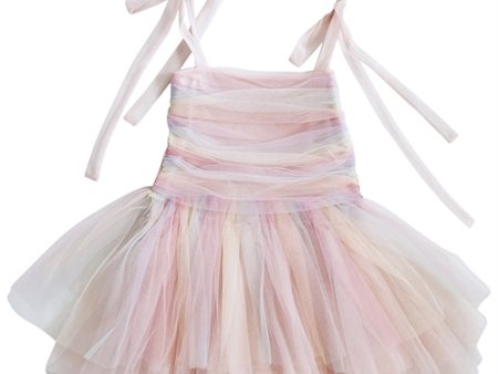 Dolly by Le Petit Tom Unicorn Rainbow Ballerinaskor Tulle Tutu Klänning Rainbow Pastel Fashion