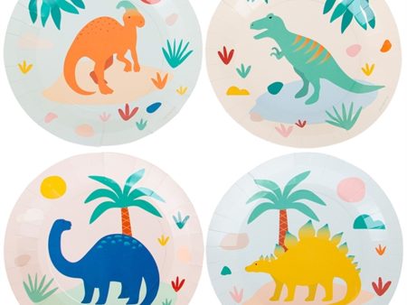 My Little Day Dinosaur Plates 8 pcs on Sale