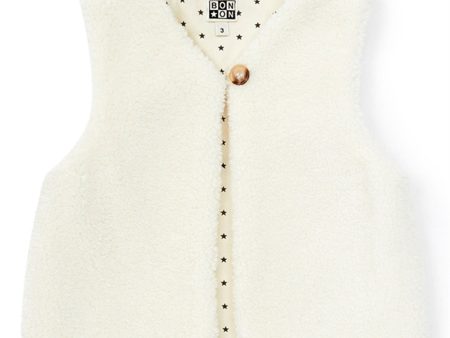 BONTON Cream Betibb Fleece Väst Hot on Sale