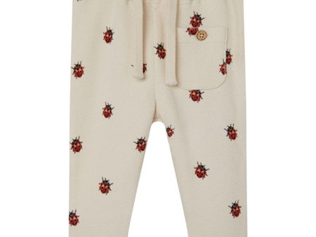 Lil Atelier Whitecap Gray Ladybugs Ronja Sweatpants Hot on Sale