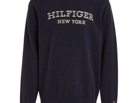 Tommy Hilfiger Monotype Stickad Tröja Desert Sky Online Sale