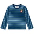 Wood Wood Navy stripes Kim Doggy Patch Tröja For Cheap