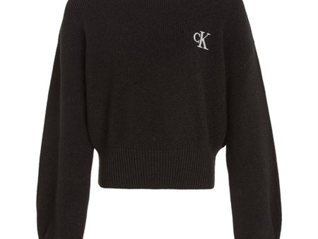 Calvin Klein Festive Lurex Stickad Tröja Ck Black Online